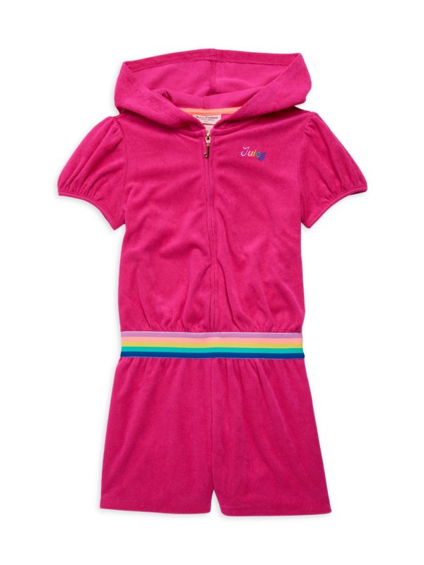 Juicy Couture Little Girl's Logo Hooded Romper